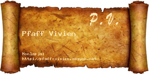 Pfaff Vivien névjegykártya